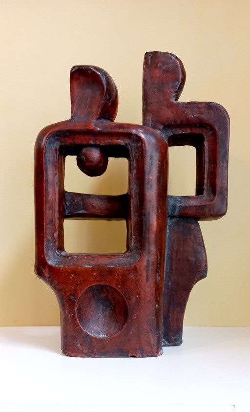 Sculpture Brutaliste Unique - Abstrait (1960-70's)