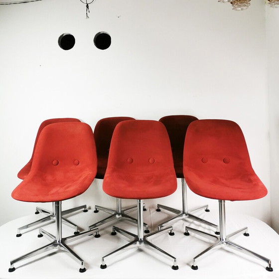 Image 1 of Ensemble de 6 chaises vintage "Eyes" par J.Foersom et P.Hiort-Lorenzen pour Erik Jorgensen, Danemark 2009