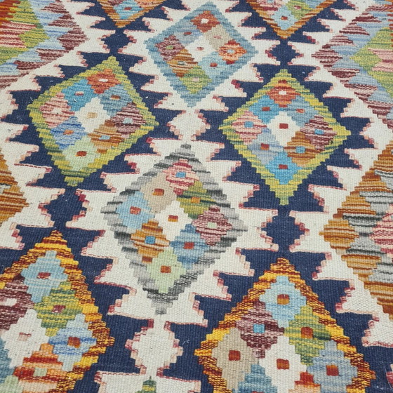 Image 1 of Afghan vintage en laine Kelim 79X119