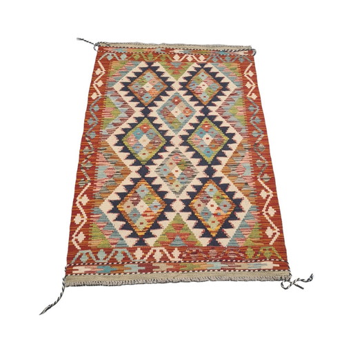 Afghan vintage en laine Kelim 79X119