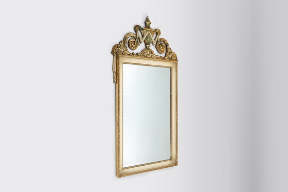 Image 1 of 20ème siècle Miroir en bois de style Napoléon II avec miroir à facettes, France