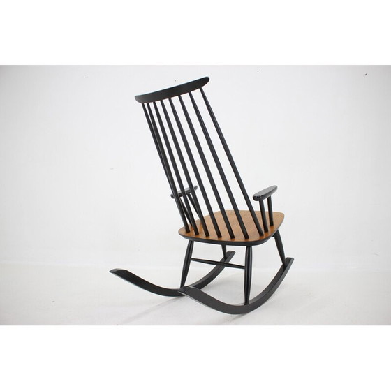 Image 1 of Fauteuil à bascule vintage en hêtre par Varjosen Puunjalostus, Finlande années 1960