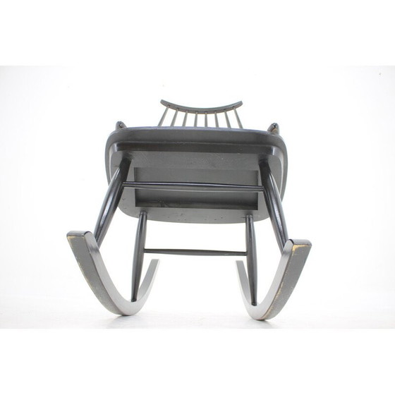 Image 1 of Fauteuil à bascule vintage en hêtre par Varjosen Puunjalostus, Finlande années 1960