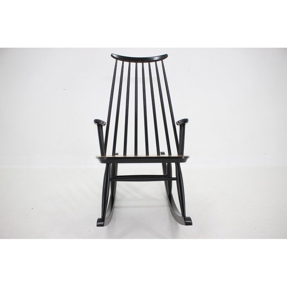Image 1 of Fauteuil à bascule vintage en hêtre par Varjosen Puunjalostus, Finlande années 1960