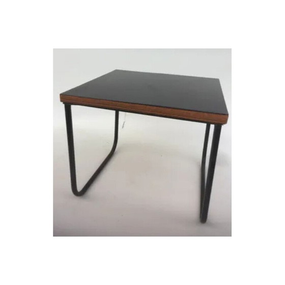 Image 1 of Paire de tables de nuit vintage en métal et bois par Pierre Gariche pour Steiner
