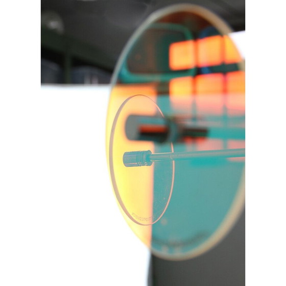 Image 1 of Suspension vintage chromée avec sculpture en verre, Italie 1970