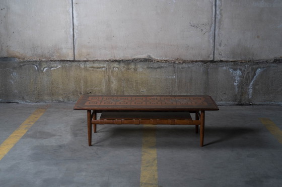 Image 1 of Grete Jalk - Table basse Gostrup avec plateau en cuivre