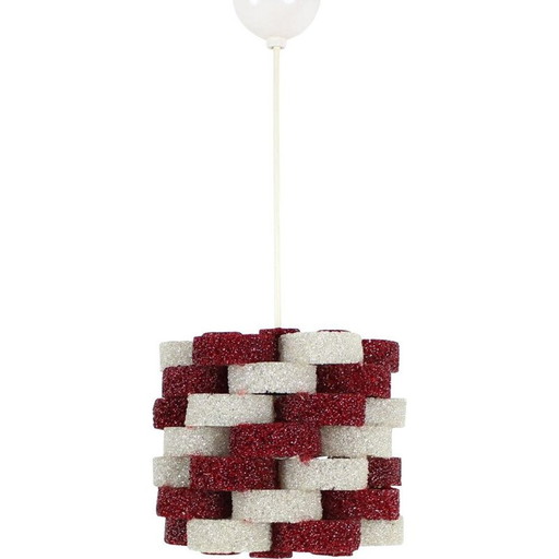 Lampe suspendue vintage en plastique dur, Tchécoslovaquie 1960