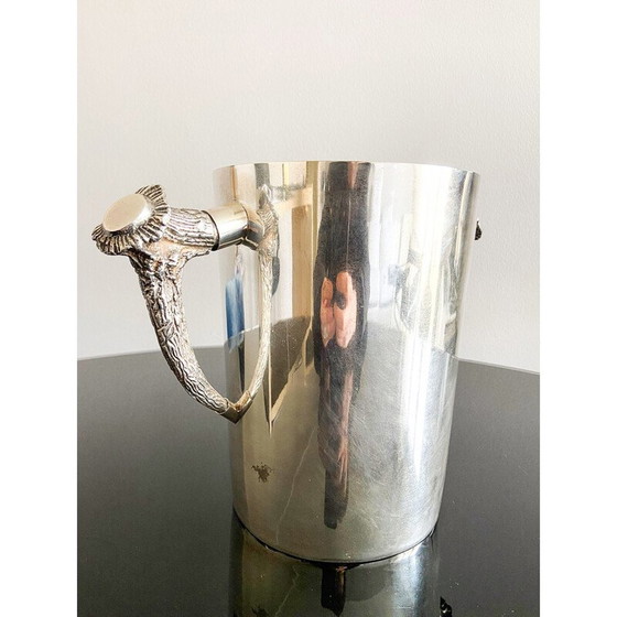 Image 1 of Seau à glace vintage en métal argenté Ralph Lauren