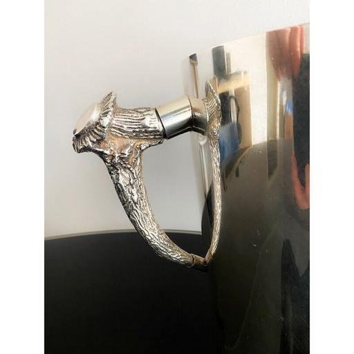 Seau à glace vintage en métal argenté Ralph Lauren