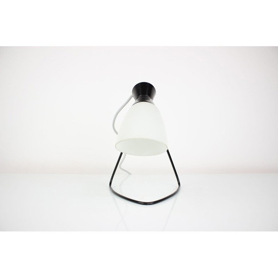 Image 1 of Lampe de table vintage en verre et métal par Napako, Tchécoslovaquie 1970
