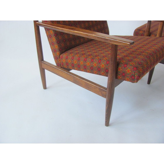 Image 1 of Paire de fauteuils vintage avec motifs floraux, Tchèque 1960
