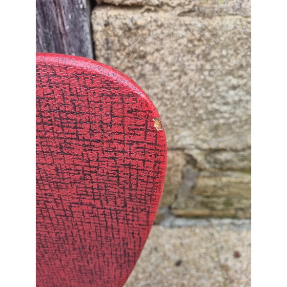 Image 1 of Ensemble de 4 chaises vintage en acier et laiton de Jacques Hitier, 1960