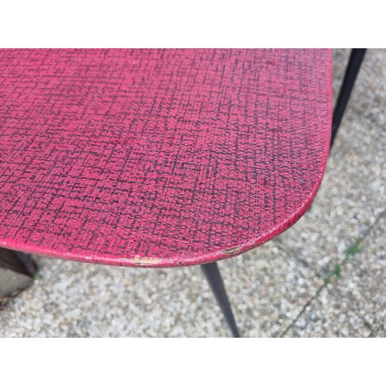 Image 1 of Ensemble de 4 chaises vintage en acier et laiton de Jacques Hitier, 1960