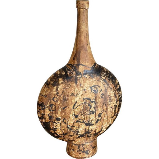 Vase vintage en grès de Gerhard Liebenthron, Allemagne 1970