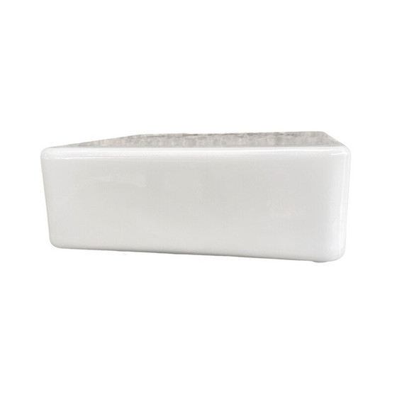 Image 1 of Plafonnier vintage carré en verre blanc pour RZB Bamberg, Allemagne 1970