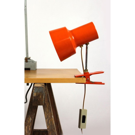 Image 1 of Lampe vintage en métal orange pour Napako, 1970