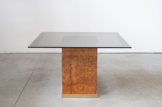 Image 1 of Tavolo Da Pranzo Vintage Attribuito A Jean Claude Mahey Per Roche Bobois - Anni '80