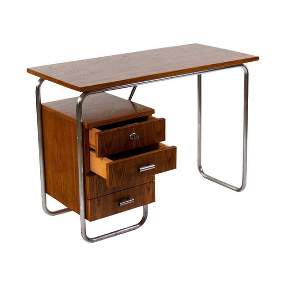 Image 1 of Bureau Bauhaus vintage en bois de chêne, 1935