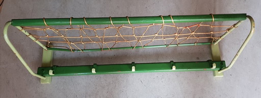 Porte-manteau mural en métal avec étagère à chapeau, 1950S