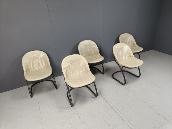 Image 1 of Chaises de salle à manger Gastone Rinaldi 'Pascale', 1970S - Lot de 5