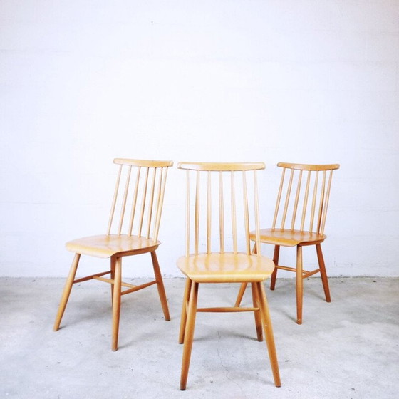 Image 1 of Ensemble de 3 chaises vintage par Pinnstolar