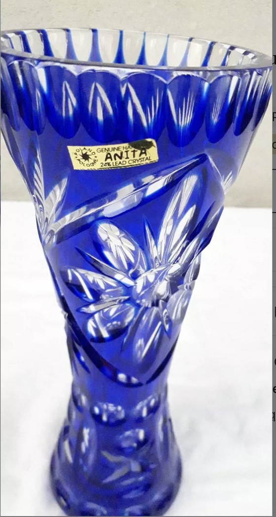 Image 1 of Vase En Cristal De Pologne, Modèle "Anita"