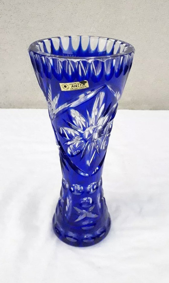 Image 1 of Vase En Cristal De Pologne, Modèle "Anita"