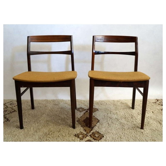 Image 1 of Ensemble de 6 chaises en bois de rose - années 1950