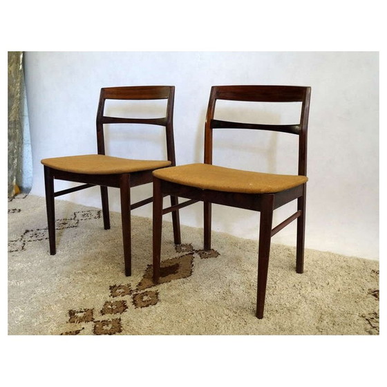 Image 1 of Ensemble de 6 chaises en bois de rose - années 1950