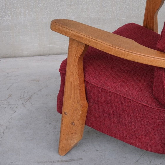 Image 1 of Fauteuil vintage en chêne par Guillerme et Chambron, France 1960