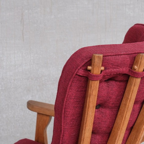 Image 1 of Fauteuil vintage en chêne par Guillerme et Chambron, France 1960