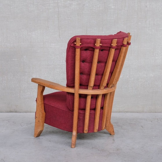 Image 1 of Fauteuil vintage en chêne par Guillerme et Chambron, France 1960