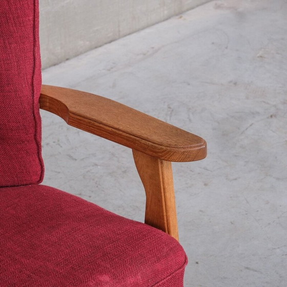 Image 1 of Fauteuil vintage en chêne par Guillerme et Chambron, France 1960