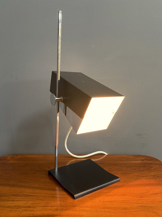 Image 1 of Lampe de table noire et chromée par Josef Hurka pour Napako 1960S