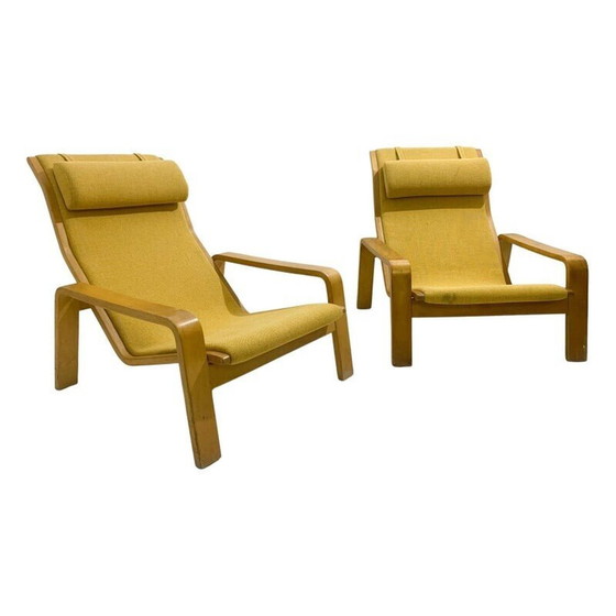 Image 1 of Paire de fauteuils Pulkka du milieu du siècle par Ilmari Lappalainen pour Asko, 1970