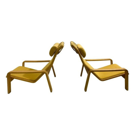 Image 1 of Paire de fauteuils Pulkka du milieu du siècle par Ilmari Lappalainen pour Asko, 1970