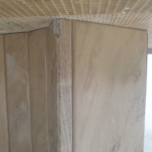 Table basse vintage en marbre, Italie 1970