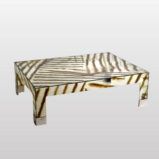 Image 1 of Table basse zébrée en plexiglas, 1980