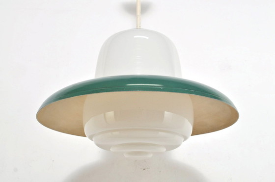 Image 1 of Lampe pendante vintage en opaline 1950s