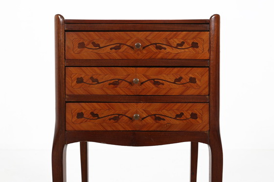 Image 1 of Table de nuit vintage française de style Napoléon II, 1950S