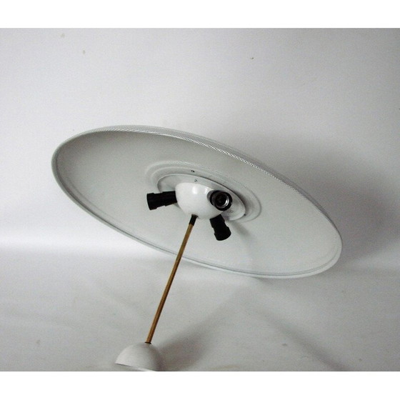 Image 1 of Lampe suspendue vintage en métal, bois et laiton par Atelje Lyktan AB, Suède 1980