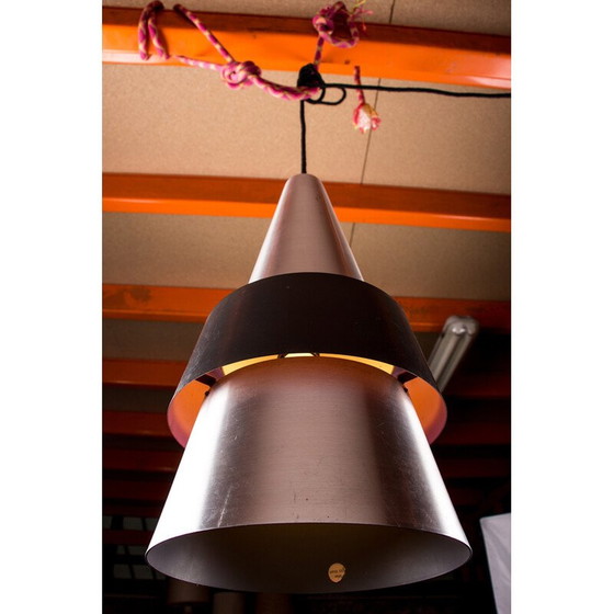 Image 1 of Lampe suspendue vintage Corona en aluminium et métal par Jo Hammerborg pour Fog and Mørup, Danemark 1960