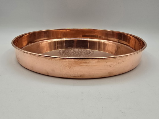 Image 1 of 2 X plateaux de service en cuivre rouge vintage Amstel Beer