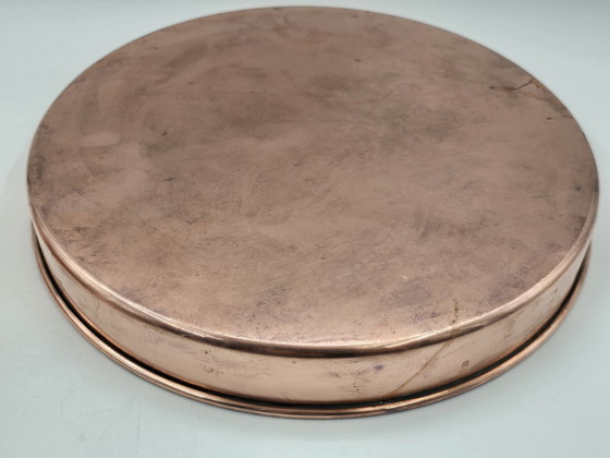 Image 1 of 2 X plateaux de service en cuivre rouge vintage Amstel Beer