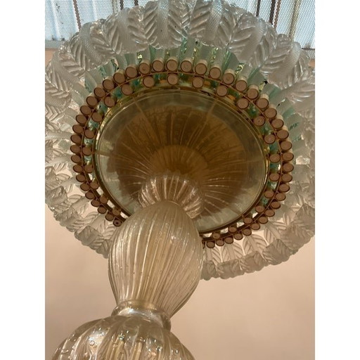 Lampadaire italien vintage en verre de Murano avec fontaine d'eau fonctionnelle