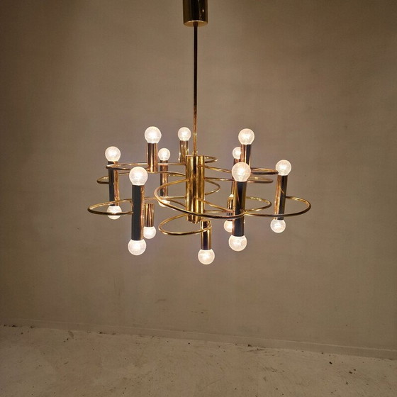 Image 1 of Lustre vintage de Gaetano Sciolari, Italie 1970