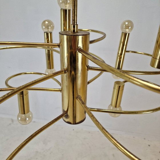 Image 1 of Lustre vintage de Gaetano Sciolari, Italie 1970