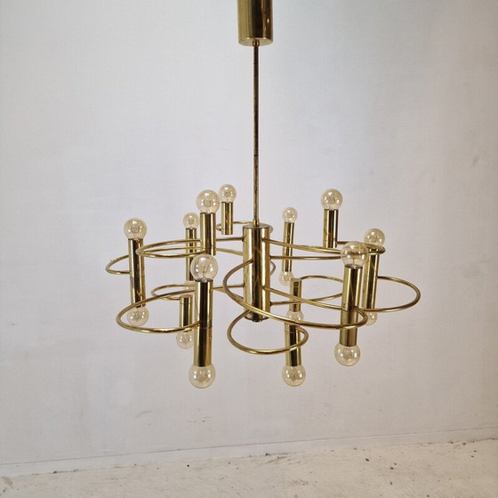 Image 1 of Lustre vintage de Gaetano Sciolari, Italie 1970