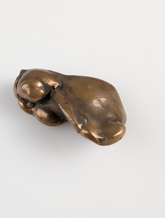 Image 1 of Pendentif Sculpture Brutaliste en Bronze Signé 1970S